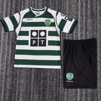 Maillot domicile rétro Sporting Lisbonne 2001-2003 pour enfant