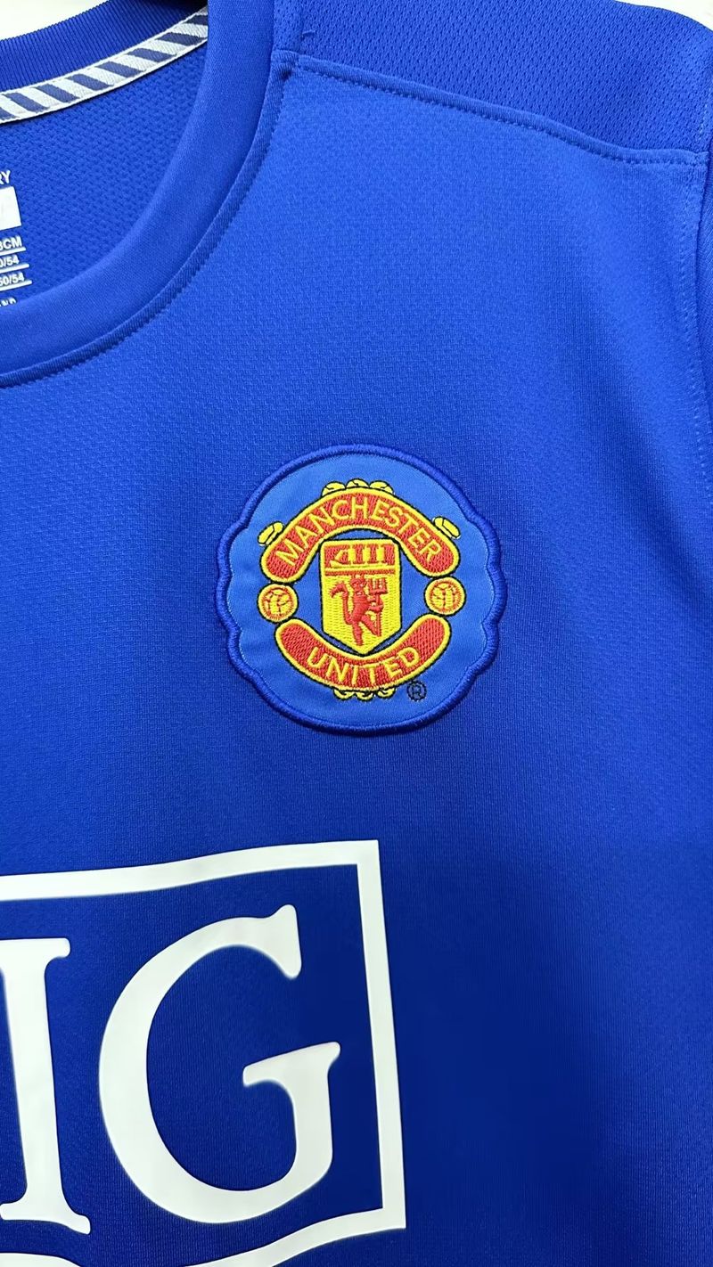 Maillot Rétro Manchester United 2008-2009 Extérieur Manches Longues