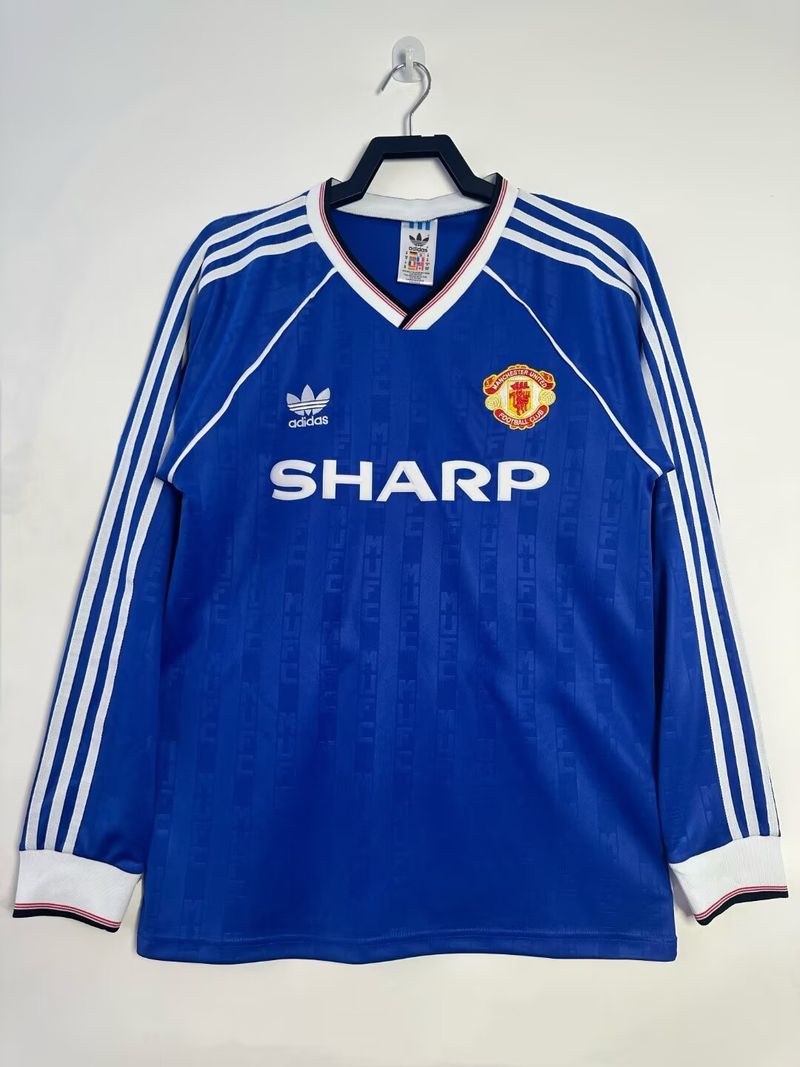 Maillot rétro Manchester United 1988-1990 extérieur manches longues