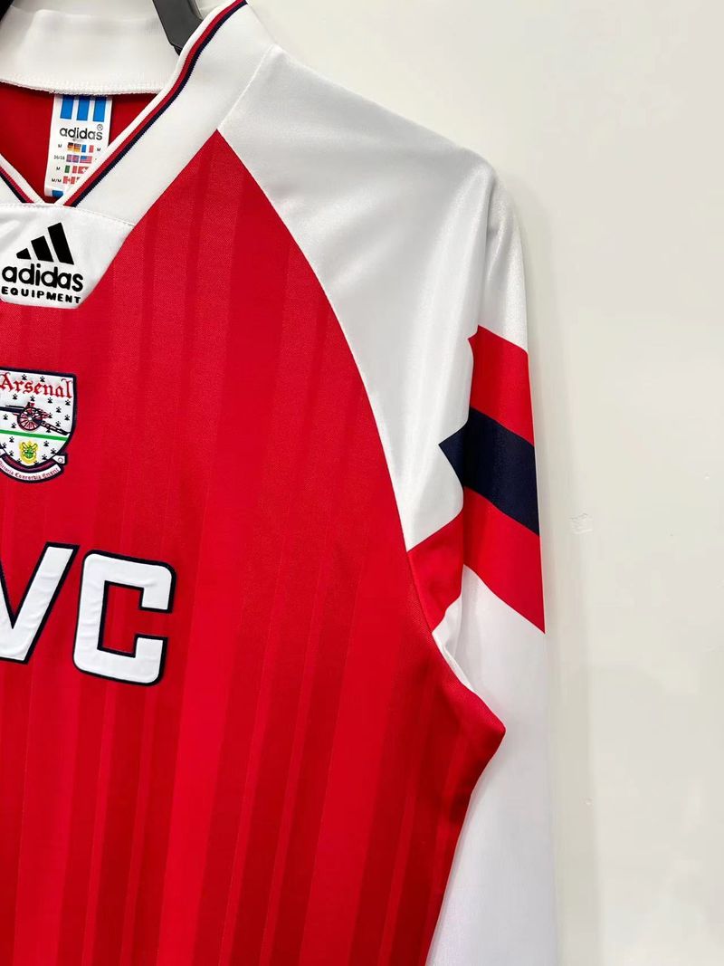 Maillot rétro domicile Arsenal FC 1992-1994 manches longues