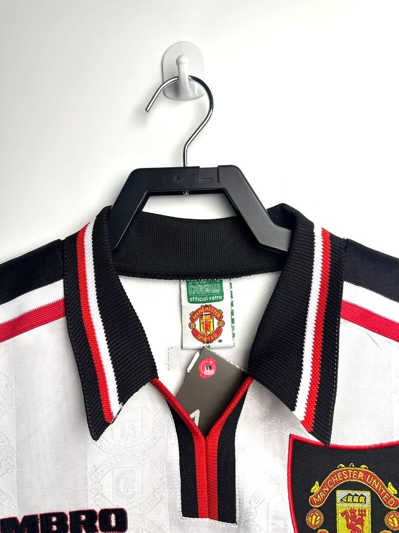 Maillot de foot rétro Manchester United extérieur 1998-1999 manches longues