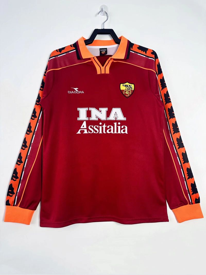 Retro AS Roma 1998-1999 home Long Sleeve