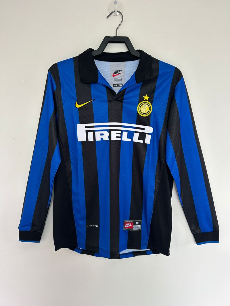 Rétro Inter Milan 1998-1999 domicile Manches Longues