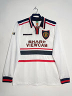 Maillot de foot rétro Manchester United extérieur 1998-1999 manches longues