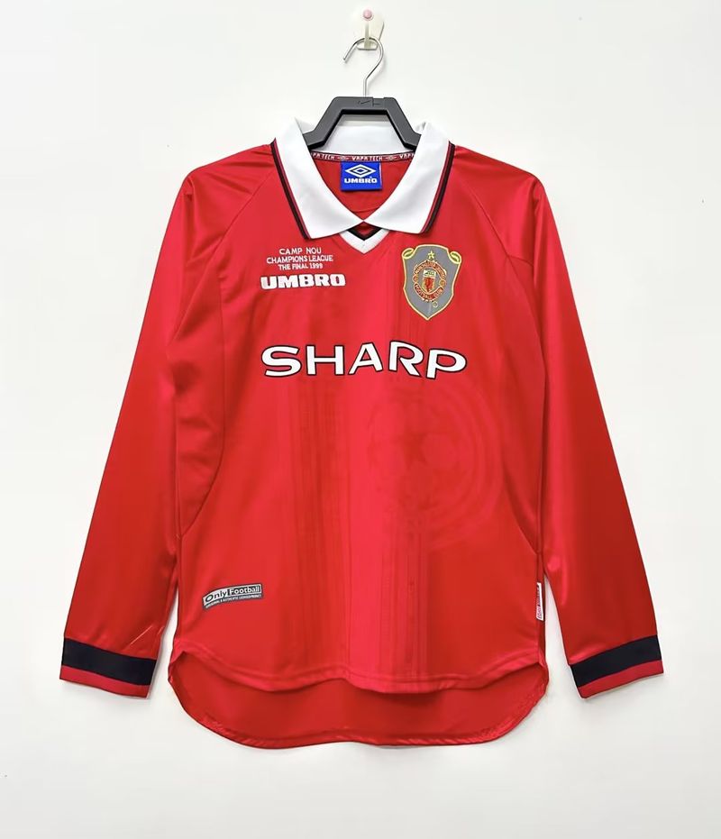Maillot de Manchester United domicile 1999-2000 manches longues rétro