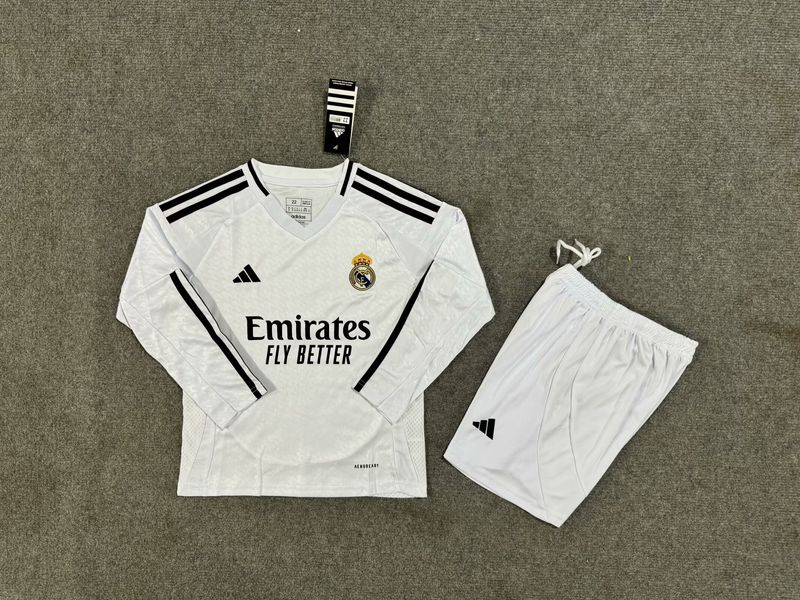 Kids Real Madrid 2024-2025 home Long Sleeve