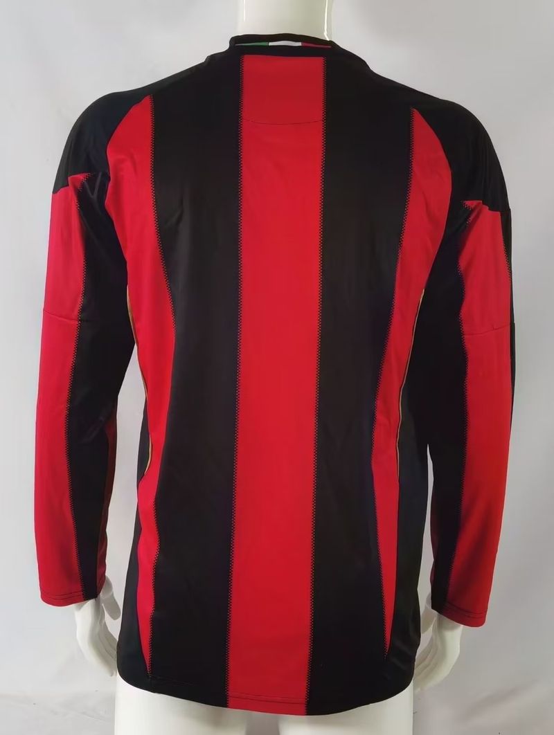 Maillot rétro domicile AC Milan 2010-2011 Manches Longues