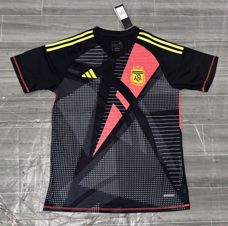 Maillot de gardien de but rétro Argentine noir Image principale du produit