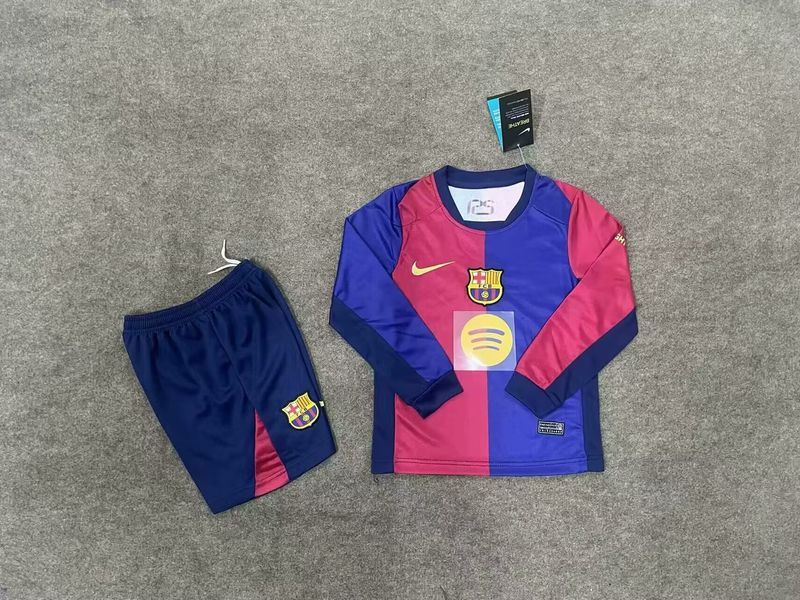 Kids FC Barcelona 2024-2025 home Long Sleeve