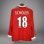 Maillot rétro Manchester United domicile 1998-1999 manches longues