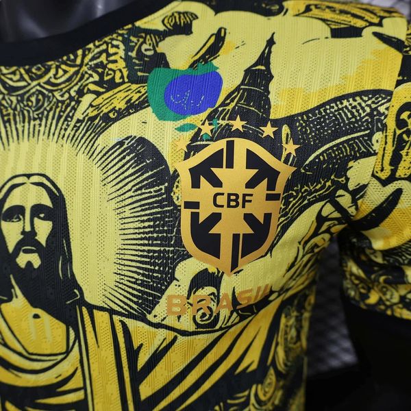 Brésil 2024 édition spéciale maillot jaune joueur Jésus