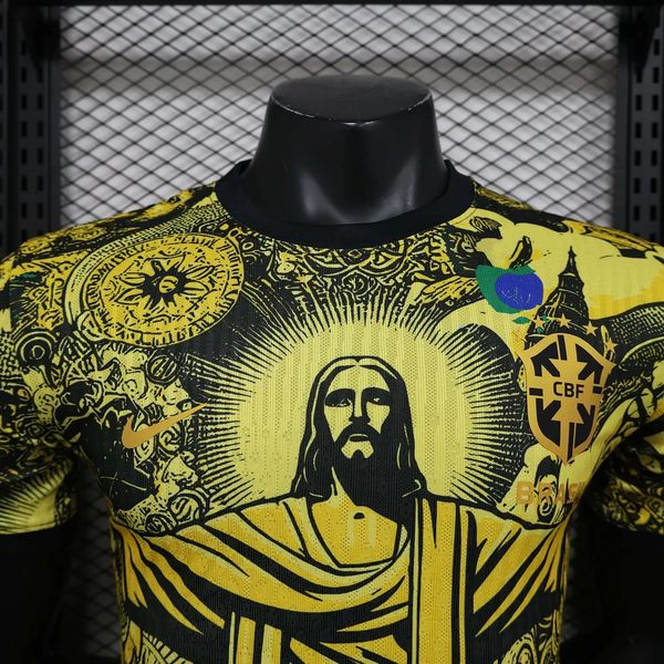 Brésil 2024 édition spéciale maillot jaune joueur Jésus