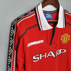 Maillot rétro Manchester United domicile 1998-1999 manches longues