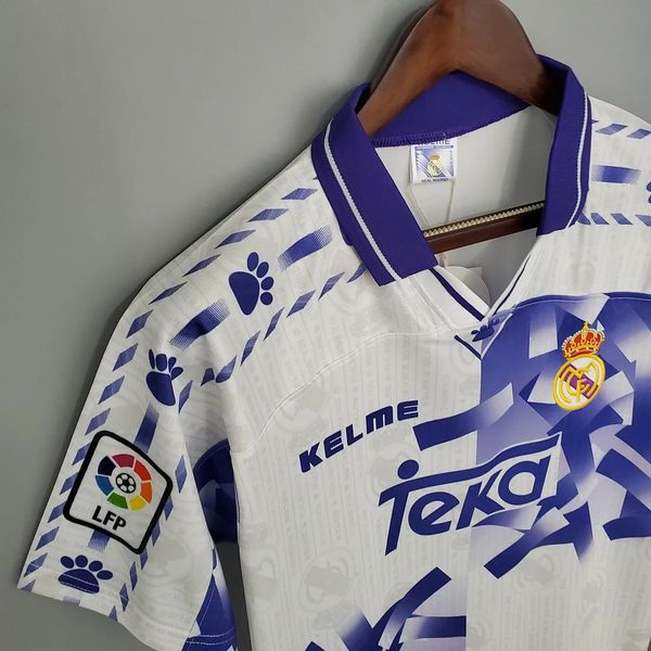 Maillot Real Madrid rétro 1996-1997 deuxième extérieur