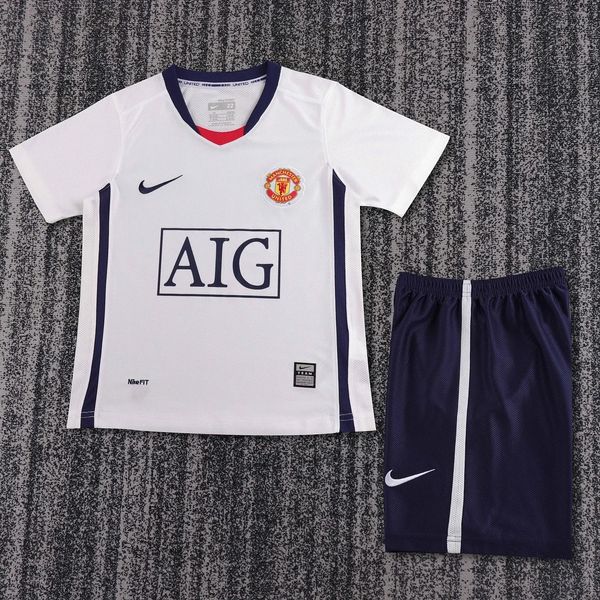 Maillot de foot rétro Manchester United 2008-2009 extérieur enfant