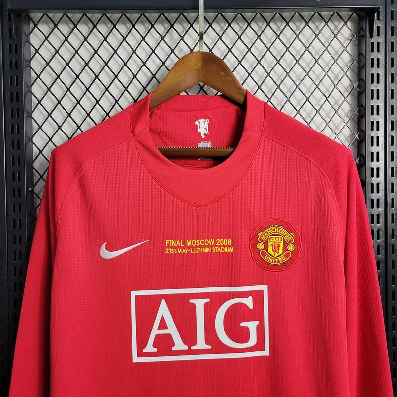 Retro Manchester United 2007-2008 UCL  home Long Sleeve