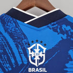 Maillot de foot bleu classique Brésil 2022