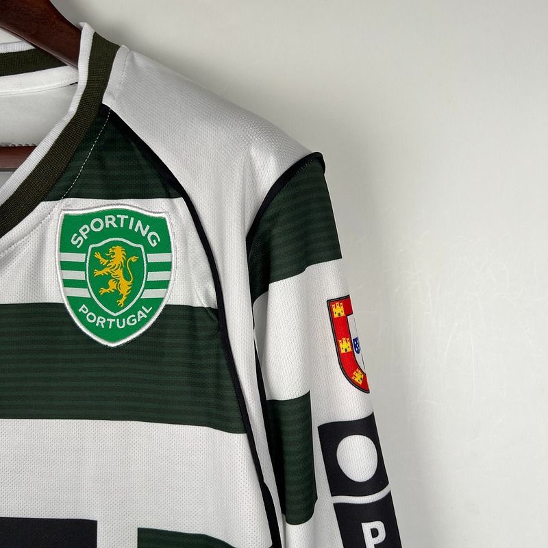 Retro Sporting Lisbon 2001-2003 home Long Sleeve