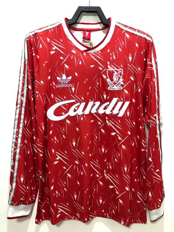 Maillot rétro domicile manches longues Liverpool FC 1989-1991