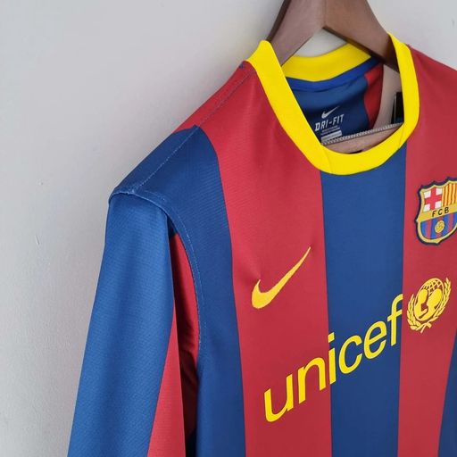 Rétro FC Barcelone domicile 2010-2011 manches longues