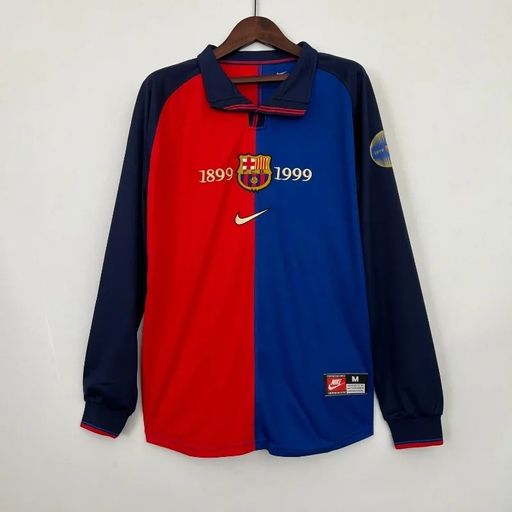 Maillot rétro FC Barcelone 1999 100e anniversaire manches longues