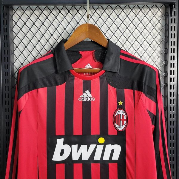 Maillot rétro AC Milan domicile manches longues 2007-2008