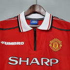Maillot rétro Manchester United domicile 1998-1999 manches longues