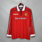 Maillot rétro Manchester United domicile 1998-1999 manches longues
