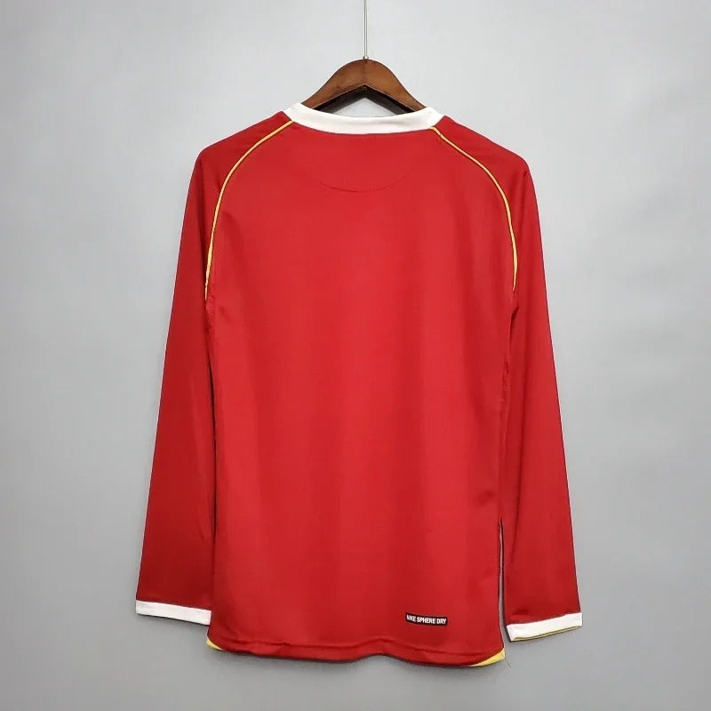Maillot rétro domicile Manchester United 2006-2007 manches longues