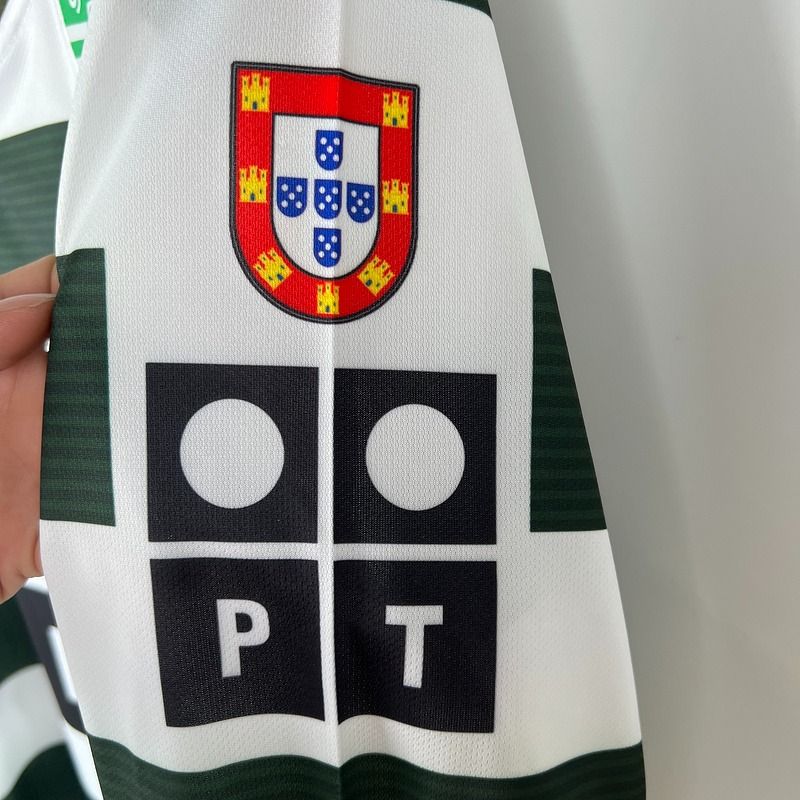 Retro Sporting Lisbon 2001-2003 home Long Sleeve