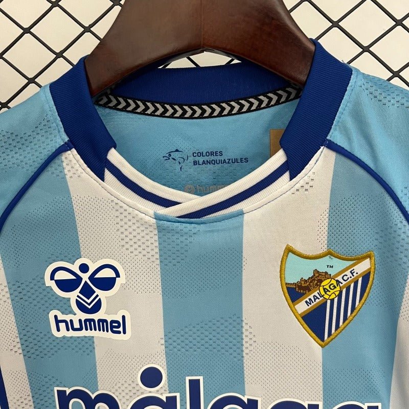Kids M¨¢laga CF 2025 - 2026 home - WCFOOTBALLSUIT